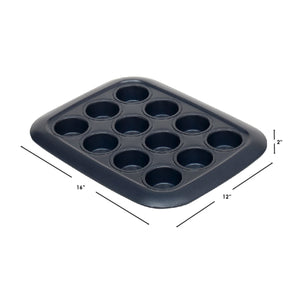 Michael Graves Design Textured Non-Stick 12 Cup Non-Stick Carbon Steel Muffin Pan, Indigo $8 EACH, CASE PACK OF 12