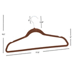 Load image into Gallery viewer, Home Basics 10-Piece Velvet Hangers, Brown $4.00 EACH, CASE PACK OF 12

