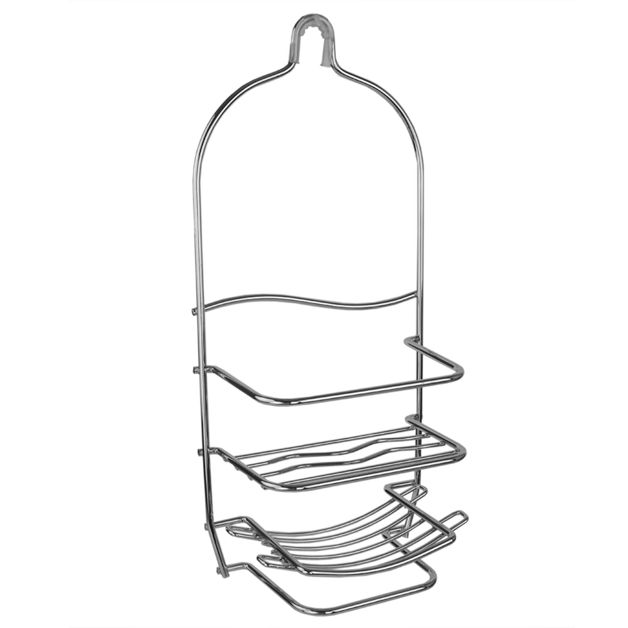 Home Basics Chrome Plated Steel Shower Caddy With Wash Cloth Bar $10.00 EACH, CASE PACK OF 12