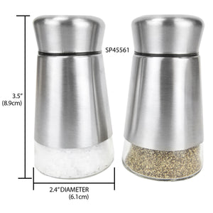 Home Basics Salt and Pepper Shakers, Silver, FOOD PREP