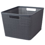 Load image into Gallery viewer, Home Basics Trellis X-Large Plastic Storage Basket with Cut-Out Handles - Assorted Colors
