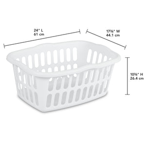 Sterilite 1.5 Bushel / 53 Liter Rectangular Laundry Basket - Clear