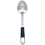 Load image into Gallery viewer, Michael Graves Design Comfortable Grip Stainless Steel Slotted Spoon, Indigo $4.00 EACH, CASE PACK OF 24
