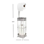 Load image into Gallery viewer, Home Basics Diamond Collection Free-Standing Dispensing Toilet Paper Holder, Chrome $10.00 EACH, CASE PACK OF 6
