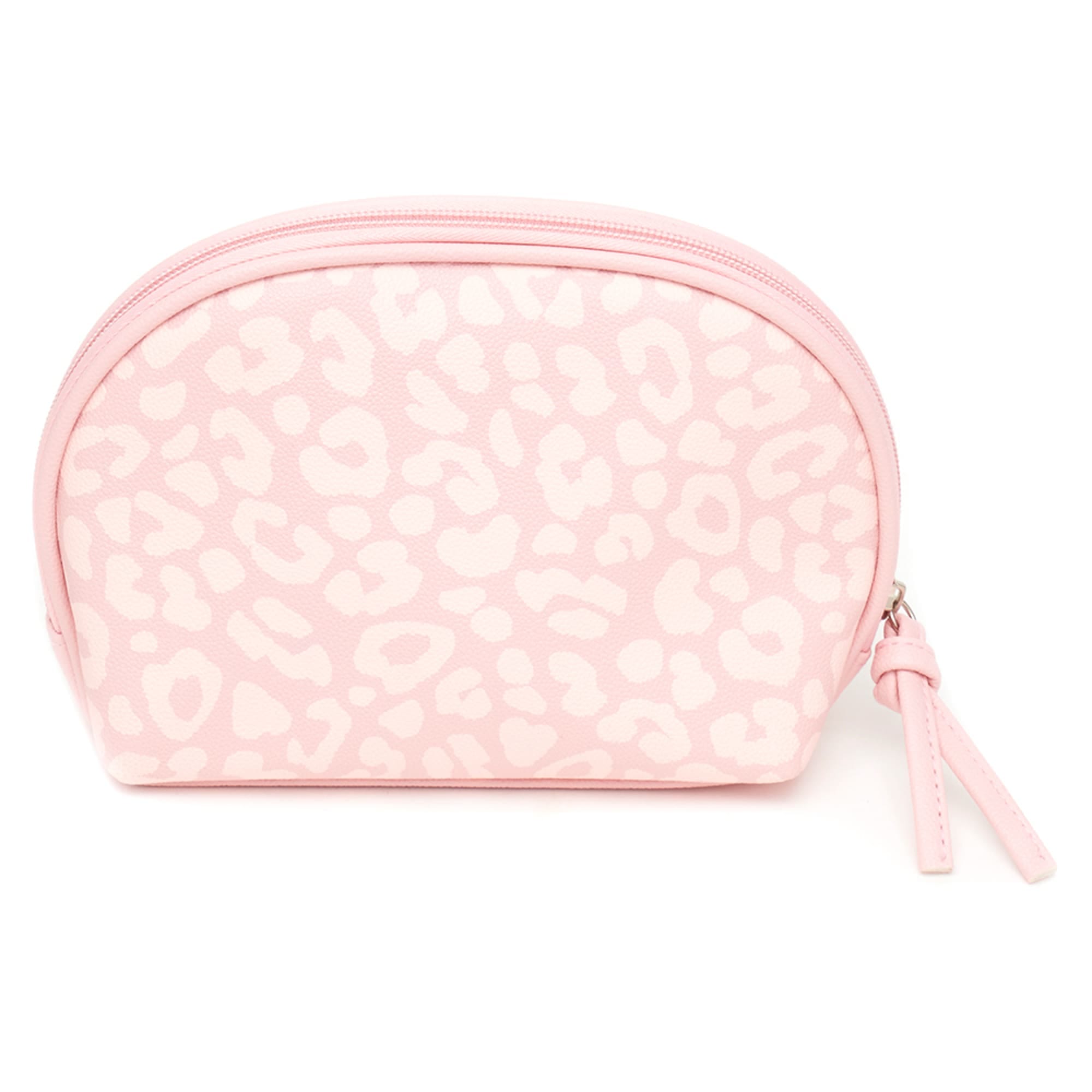 Home Basics Leopard Zippered Cosmetic Accessory Pouch, Pink $5.00 EACH, CASE PACK OF 12