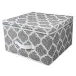 Load image into Gallery viewer, Home Basics Arabesque Jumbo Non-Woven Storage Box with Label Window, Grey $6.00 EACH, CASE PACK OF 12
