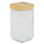Load image into Gallery viewer, Home Basics 67 oz Square Glass Canister with Bamboo Lid

 $6.00 EACH, CASE PACK OF 12
