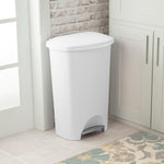 Load image into Gallery viewer, Sterilite 11 Gallon StepOn Wastebasket, White $20.00 EACH, CASE PACK OF 4
