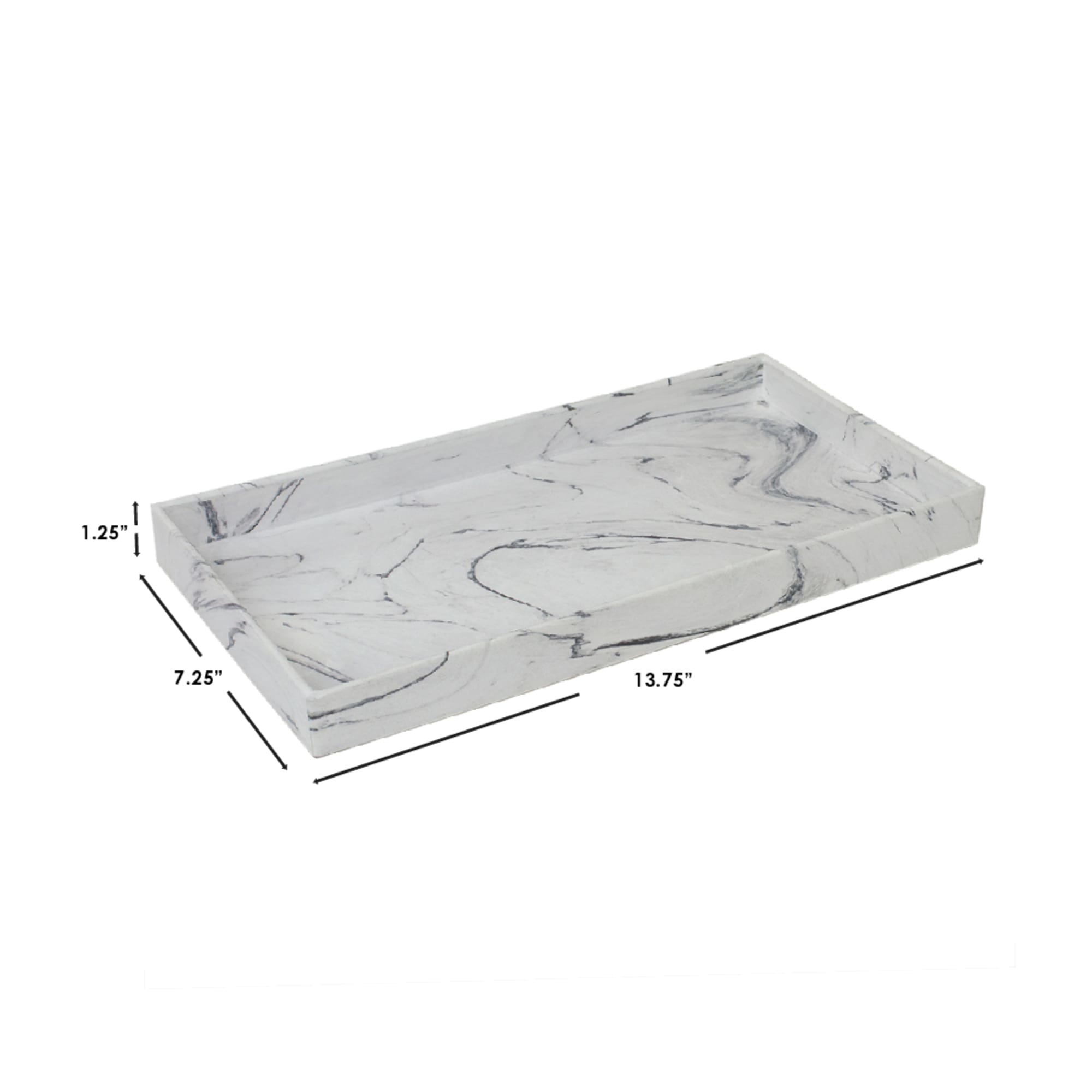 Home Basics Faux Marble Vanity Tray, White $6.00 EACH, CASE PACK OF 8