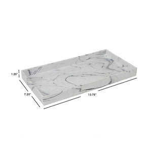 Home Basics Faux Marble Vanity Tray, White $6.00 EACH, CASE PACK OF 8