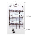 Load image into Gallery viewer, Home Basics Scroll Collection 3 Tier Steel Letter Rack Organizer, Bronze $12.00 EACH, CASE PACK OF 6
