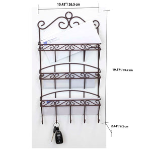 Home Basics Scroll Collection 3 Tier Steel Letter Rack Organizer, Bronze $12.00 EACH, CASE PACK OF 6