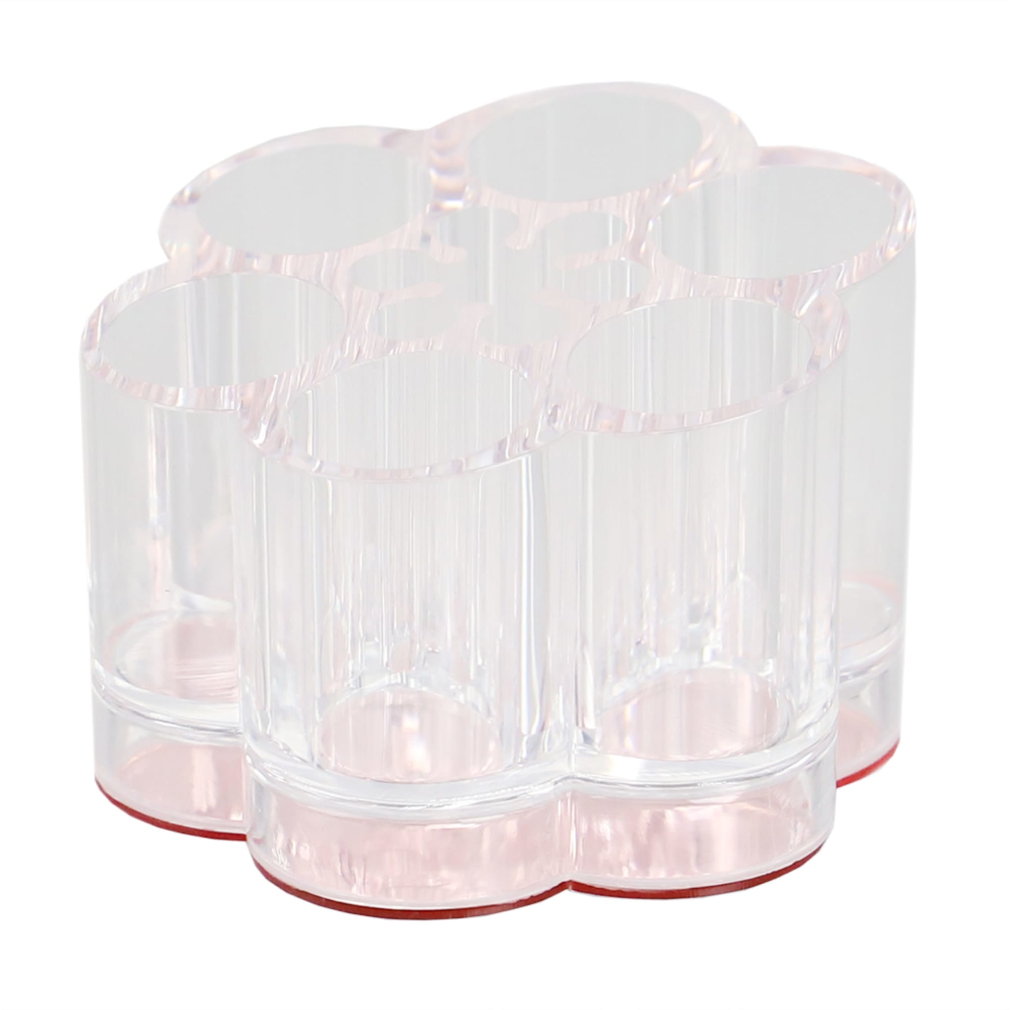 Home Basics Round Plastic Cosmetic Organizer with Rose Bottom $3.00 EACH, CASE PACK OF 12
