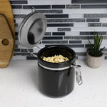 Load image into Gallery viewer, Home Basics 33 oz. Canister with Stainless Steel Top, Black $6.00 EACH, CASE PACK OF 8
