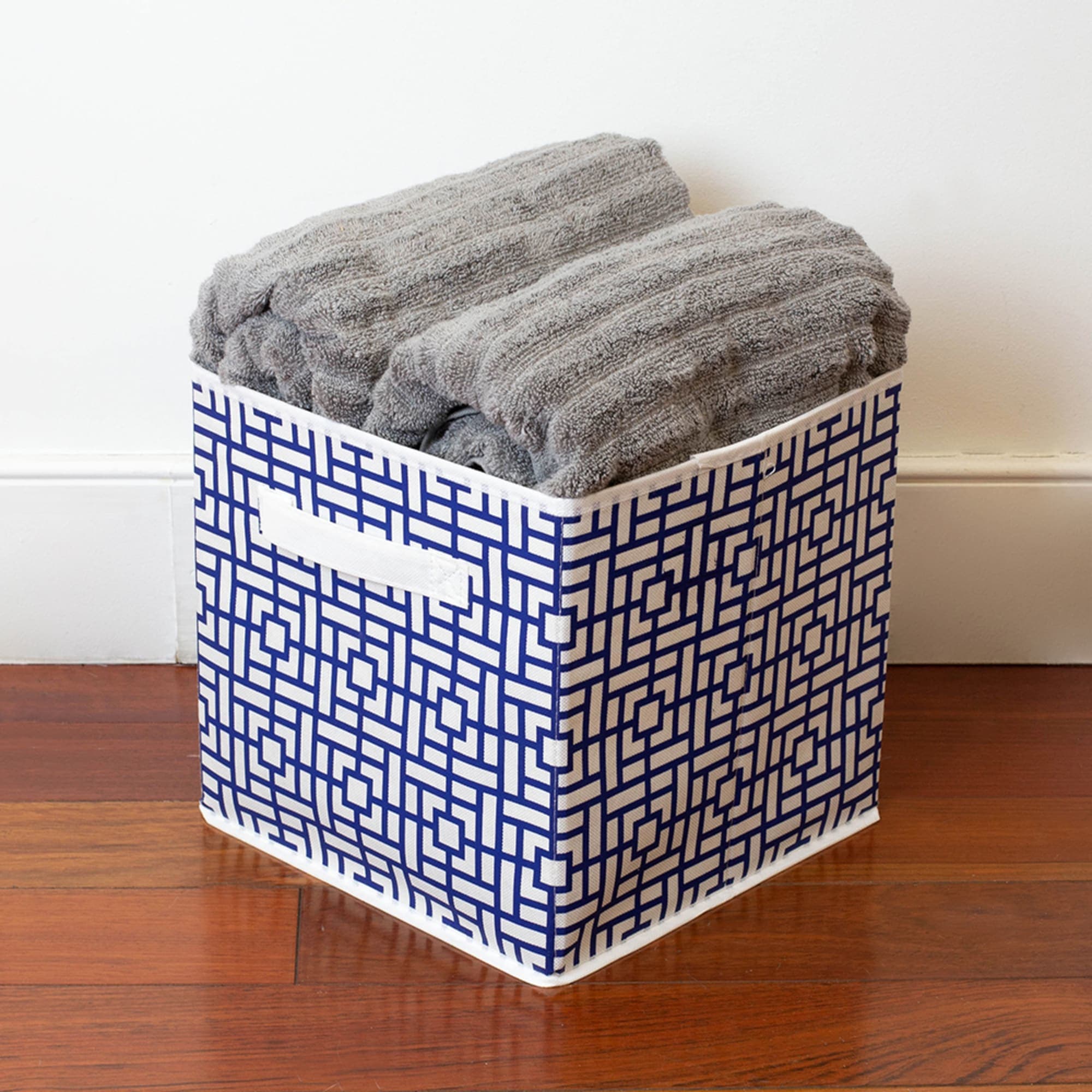 Home Basics Squared  Collapsible Non-Woven Storage Cube, Navy $3.00 EACH, CASE PACK OF 12