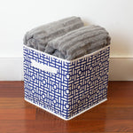 Load image into Gallery viewer, Home Basics Squared  Collapsible Non-Woven Storage Cube, Navy $3.00 EACH, CASE PACK OF 12
