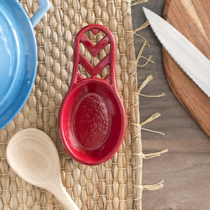 Home Basics Chevron Collection Cast Iron Spoon Rest, Red $5.00 EACH, CASE PACK OF 6