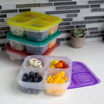 Load image into Gallery viewer, Home Basics Four Compartment Plastic Food Storage Container Set, (Set of 8), Multi-Color $6 EACH, CASE PACK OF 12
