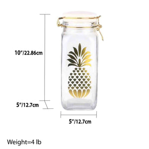 Home Basics Pineapple Sunshine 57.5 oz. Glass Canister $5 EACH, CASE PACK OF 12