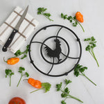 Load image into Gallery viewer, Home Basics Rooster Series Trivet, Black $3.00 EACH, CASE PACK OF 12
