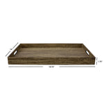Load image into Gallery viewer, Home Basics Wood-Like Rustic Serving Tray with Cut-Out Handles, Brown $12.00 EACH, CASE PACK OF 6
