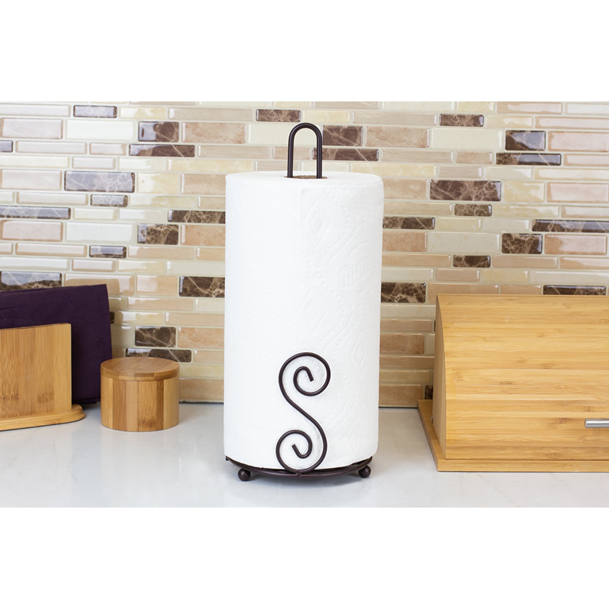 Home Basics Scroll Collection Steel Paper Towel Holder, Bronze $5.00 EACH, CASE PACK OF 12