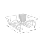 Load image into Gallery viewer, Home Basics Small Vinyl Coated Wire Dish Rack with Utensil Holder, White $5.00 EACH, CASE PACK OF 12

