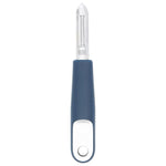 Load image into Gallery viewer, Michael Graves Design Comfortable Grip Swiveling Stainless Steel Vertical Vegetable Peeler, Indigo $3.00 EACH, CASE PACK OF 24
