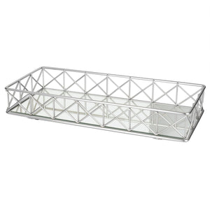 Home Basics Arden Mirrored Vanity Tray, Satin Nickel $12.00 EACH, CASE PACK OF 8