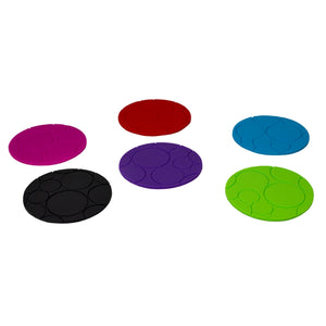 Home Basics Non-Slip Round Silicone Coasters, Multi-color $5.00 EACH, CASE PACK OF 48