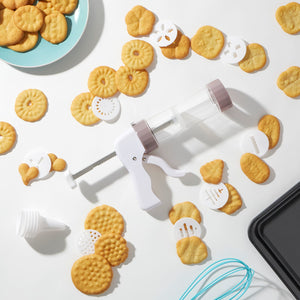 Home Basics Cookie Press with Cookie Discs and Decorating Tips $6 EACH, CASE PACK OF 8