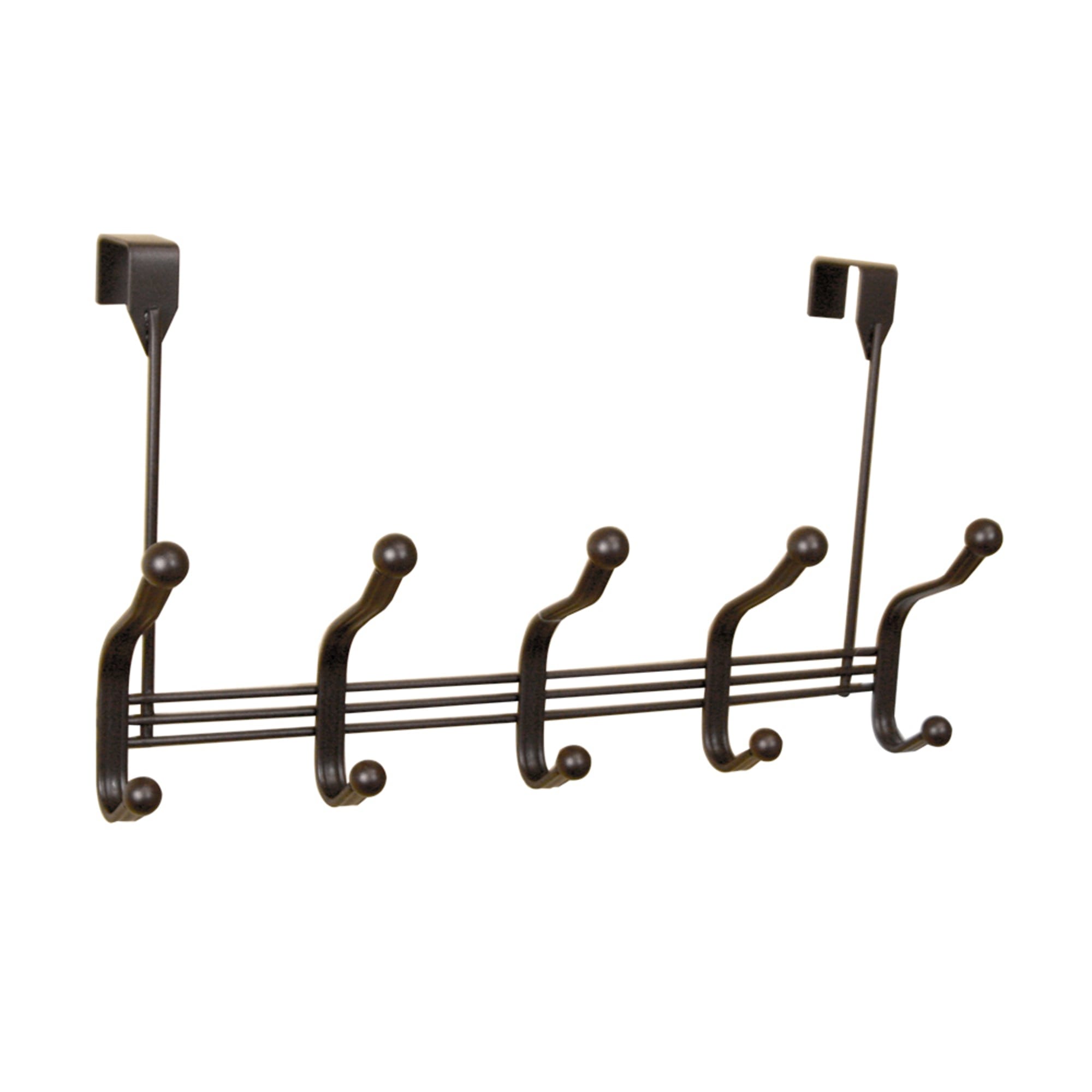 Home Basics 5 Dual Hook Over the Door Steel Organizing Rack, Bronze $8.00 EACH, CASE PACK OF 12