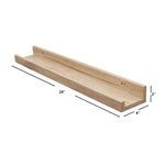 Load image into Gallery viewer, Home Basics 24&quot; Floating Shelf, Oak $6.00 EACH, CASE PACK OF 6
