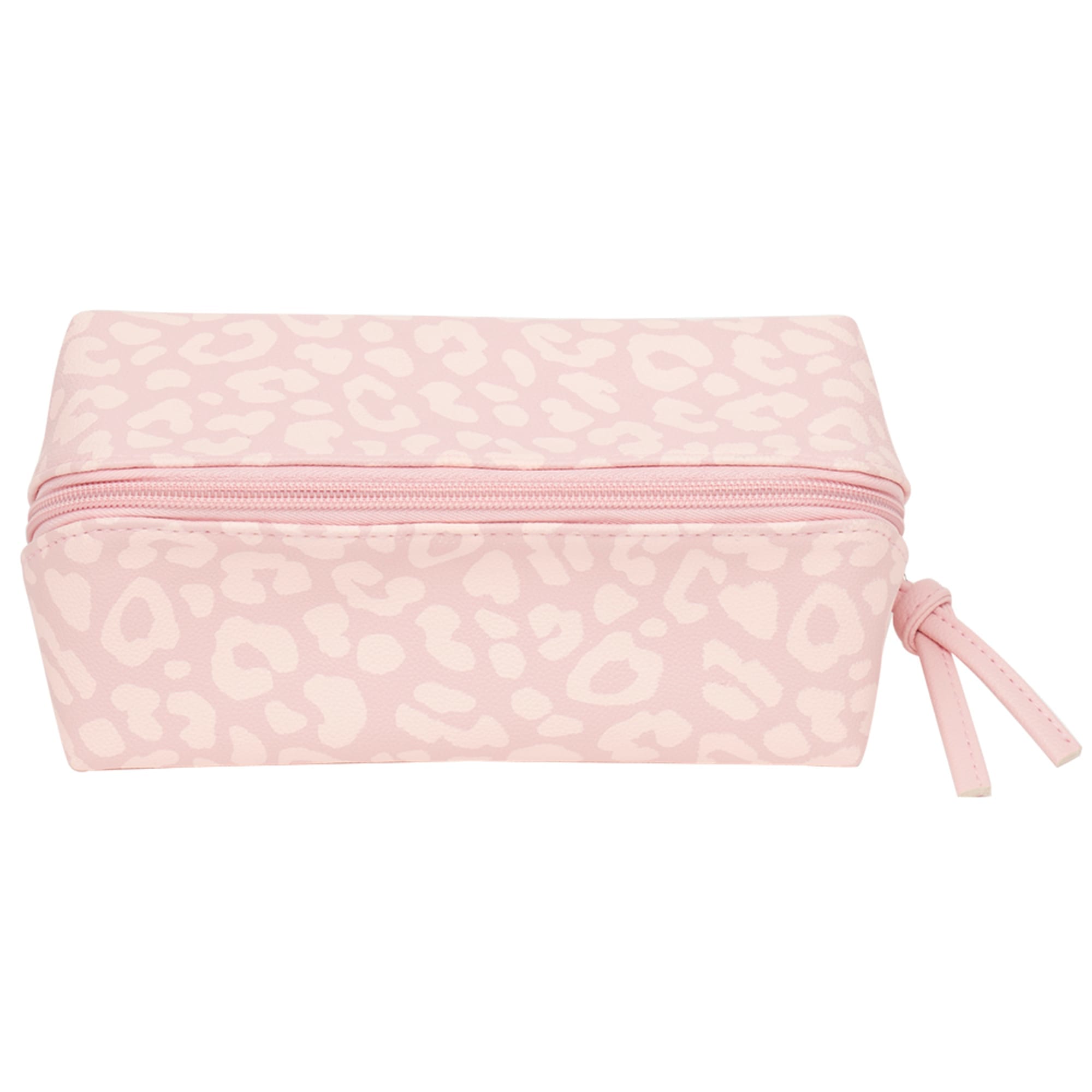 Home Basics Leopard Zippered Cosmetic Accessory Case, Pink $5.00 EACH, CASE PACK OF 12