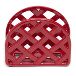 Load image into Gallery viewer, Home Basics Weave Upright Cast Iron Napkin Holder, Red $8.00 EACH, CASE PACK OF 6
