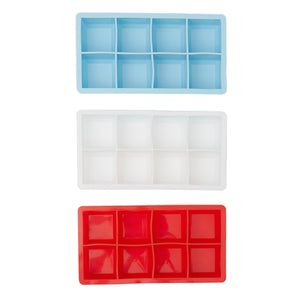 Home Basics Jumbo Silicone Ice Cube Tray - Assorted Colors