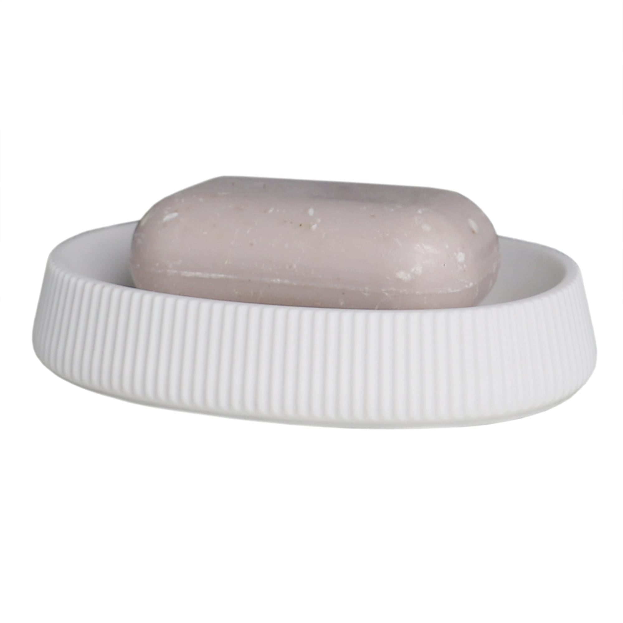 Home Basics Rubberized Plastic Soap Dish with Textured Outer Edges, White $3 EACH, CASE PACK OF 12