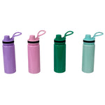 Load image into Gallery viewer, Home Basics 24 oz. Travel Bottle with Carrying Loop - Assorted Colors
