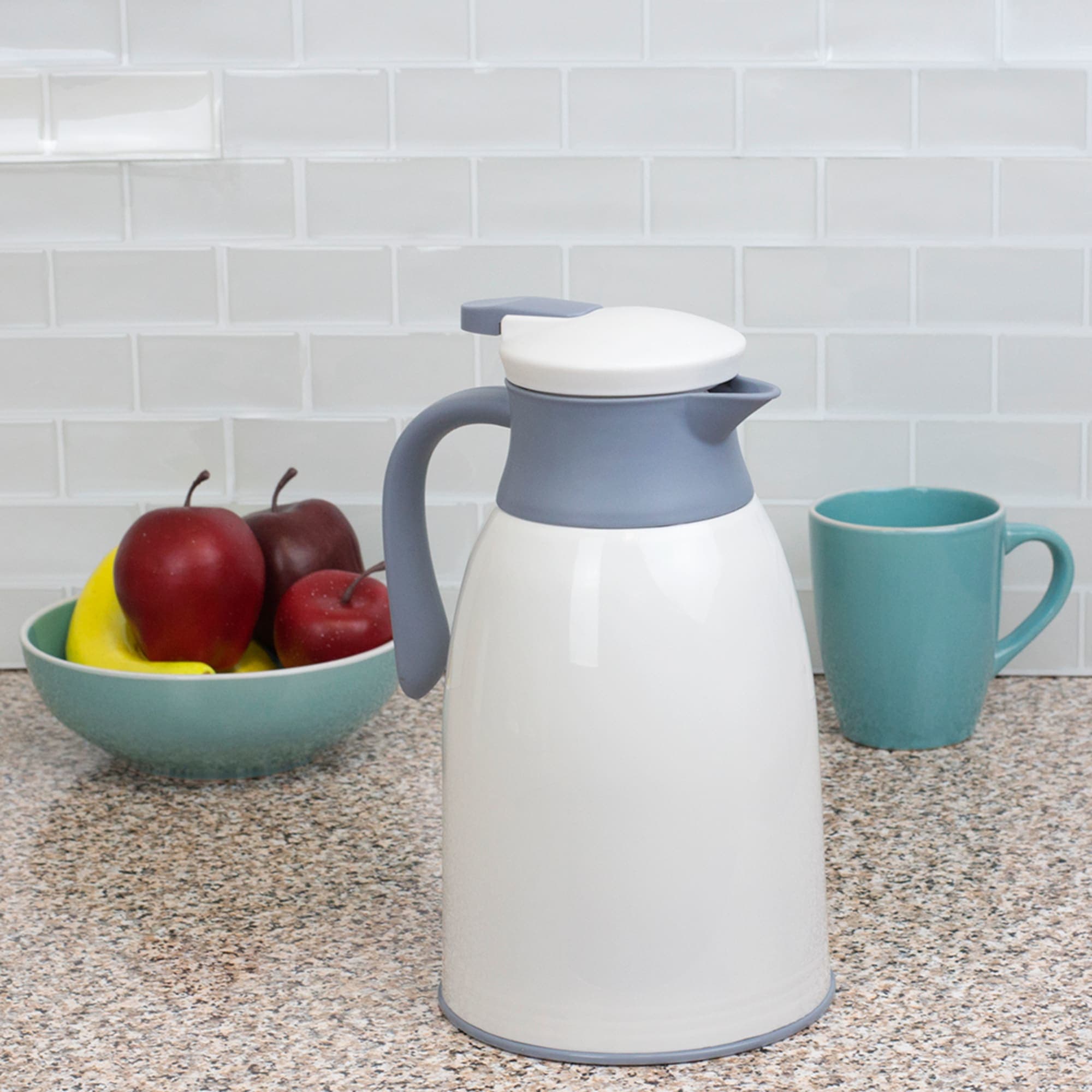 Home Basics 1 Liter Insulated Plastic Carafe, White $7.00 EACH, CASE PACK OF 12