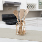 Load image into Gallery viewer, Home Basics Lyon Cutlery Holder with Mesh Bottom and Non-Skid Feet, Rose Gold $6.00 EACH, CASE PACK OF 12
