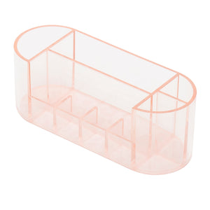 Home Basics Leopard 8 Compartment Cosmetic Organizer, Pink $5.00 EACH, CASE PACK OF 12