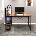 Load image into Gallery viewer, Home Basics Computer Desk With Shelves, Rustic Brown $100.00 EACH, CASE PACK OF 1
