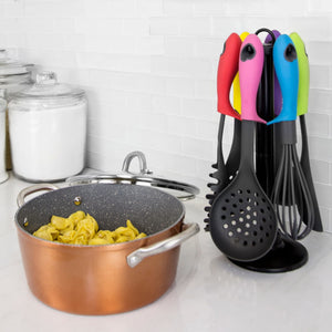 Home Basics 6 Piece Silicone Coated Kitchen Tool Set, Multi-Colored $10.00 EACH, CASE PACK OF 6