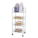 Load image into Gallery viewer, Home Basics 4 Tier Steel Kitchen Trolley, White $15.00 EACH, CASE PACK OF 6
