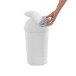 Load image into Gallery viewer, Sterilite 3 Gal. Round SwingTop Wastebasket, White $7.00 EACH, CASE PACK OF 6
