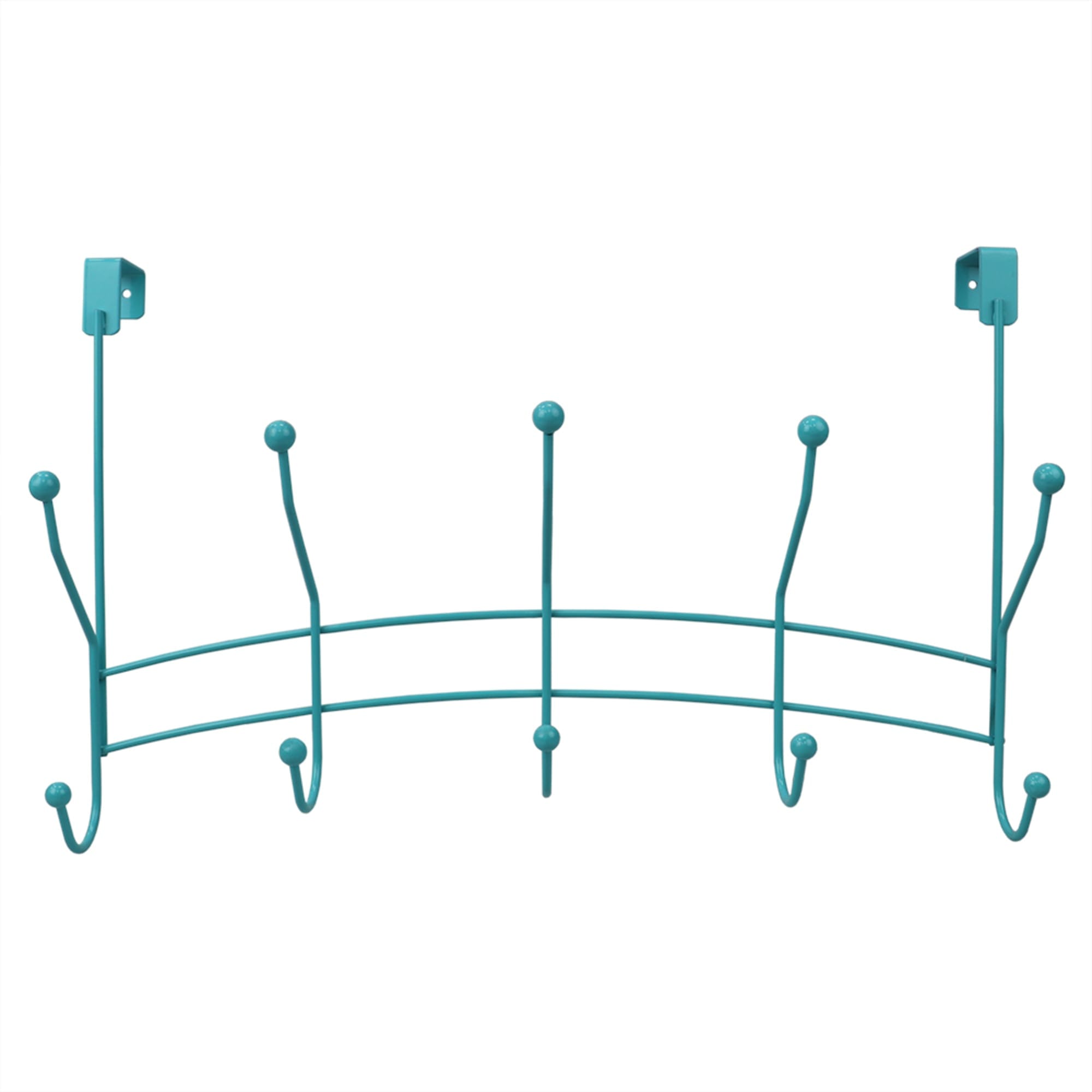 Home Basics Shelby 5 Hook Over the Door Hanging Rack, Turquoise $5.00 EACH, CASE PACK OF 12