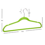 Load image into Gallery viewer, Home Basics 10-Piece Velvet Hangers, Green $4.00 EACH, CASE PACK OF 12
