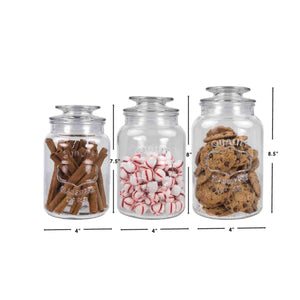 Home Basics 3 Piece Canister Set With Lids $10.00 EACH, CASE PACK OF 6