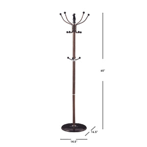 Home Basics 16 Hook Free Standing Coat Rack with Weighted Base, Brown $20.00 EACH, CASE PACK OF 1