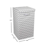 Load image into Gallery viewer, Home Basics Chevron Laundry Hamper,Grey $10 EACH, CASE PACK OF 6
